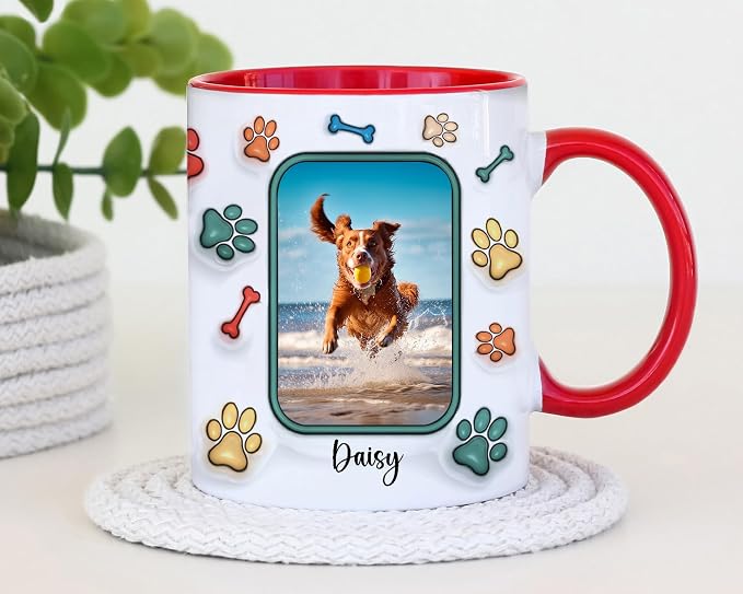 LOVELYPOD Custom Dog Dad Mug With Names and Photo, Father's Day Gifts for Dogs Dad, Fur Lovers Coffee Cup, Personalized Dog Mug, Fathers Day Mugs - Image 6