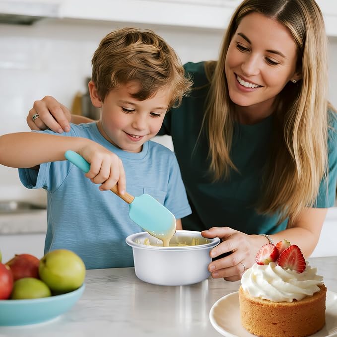 6 Inch Cake Pans, 2PCS Nonstick Small Cake Pans With 60PCS Parchment Paper | Aluminum Pans for Birthday Smash Layer Cakes, Round Cake Pans for Home Kitchen, Leak proof &6 X 3 Inch, Heavy Duty &Oven Safe - Image 6