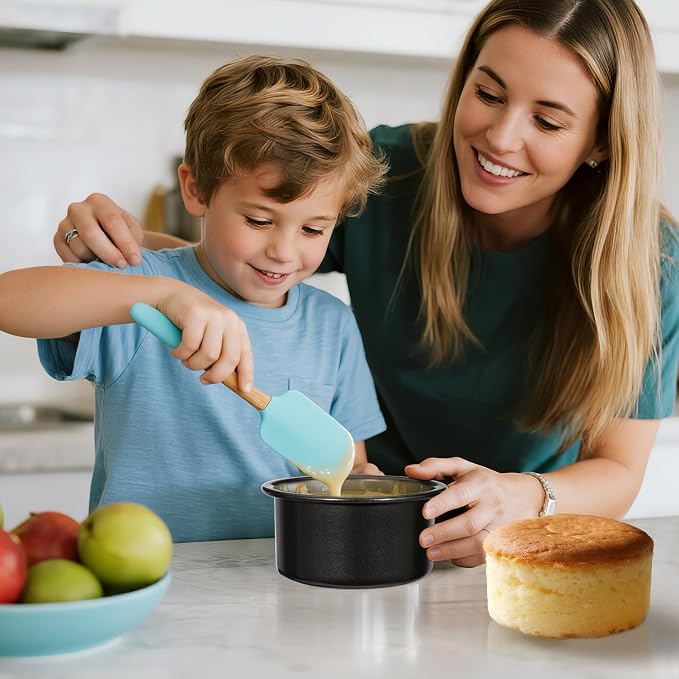 4 Inch Cake Pan, 3PCS Nonstick Small Cake Pans with 100PCS Parchment Paper | Mini Cake Pans for Christmas Birthday, Round Smash Cake Pans Tin for Layer Cakes Cheesecake, Straight Side & Dishwasher Safe - Image 8