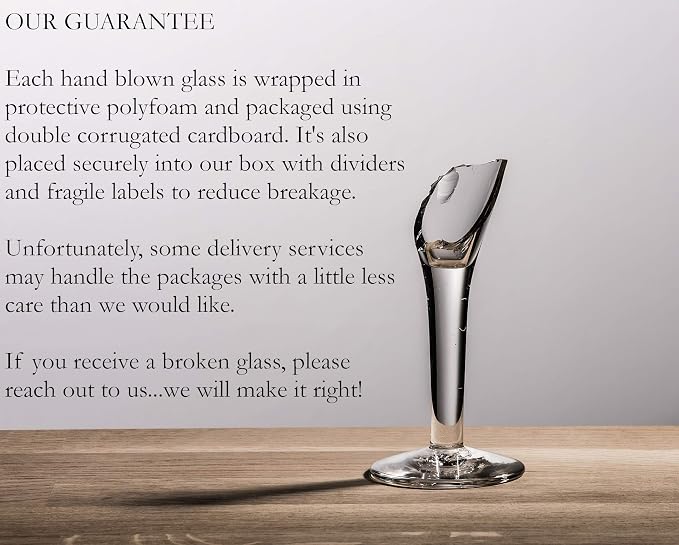 Dos Sueños Mexican Hand Blown Glass - Set of 4 Hand Blown Margarita Glasses - Cobalt Blue Rim (16 oz) - Image 7
