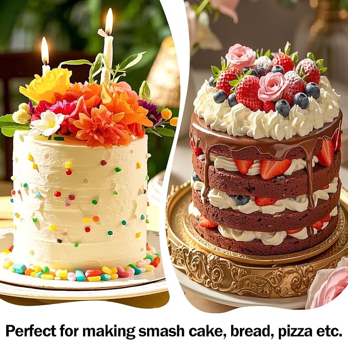 6 Inch Cake Pans Set of 3 with 100 Pieces Parchment Paper | Stainless Steel Baking Pan For Layered Cakes, Smash Cake Pans Mirror Finish Dishwasher Safe Small Cake Pan Set Cake Mold - Image 8