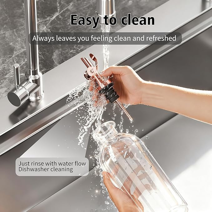 Auto Flip Liquor Pour Spouts 2-Pack, Leak-Proof 304 Stainless Steel Wine Pourer & Olive Oil Dispenser with Food-Grade Silicone for Kitchen, Bar, Restaurant (Goldrose)