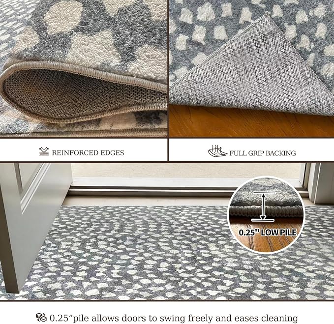9x12 Area Rug, Extra Large Soft Washable Rug for Living Room - Luxurious Low Pile Stain & Pet Friendly Non-Slip Carpet, Modern Home Decor - Image 6