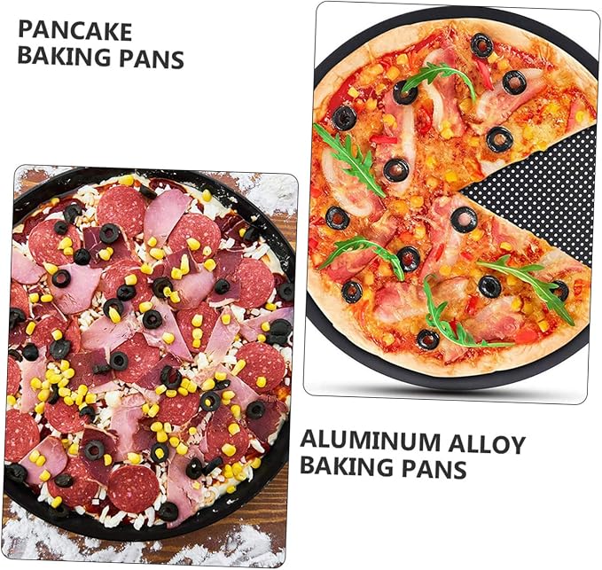 1pc Round Cake Baking Pan Nonstick Kitchen Bakeware for Pizza Pancakes and Desserts and Versatile Bakeware for Savory and Sweet Treats - Image 4