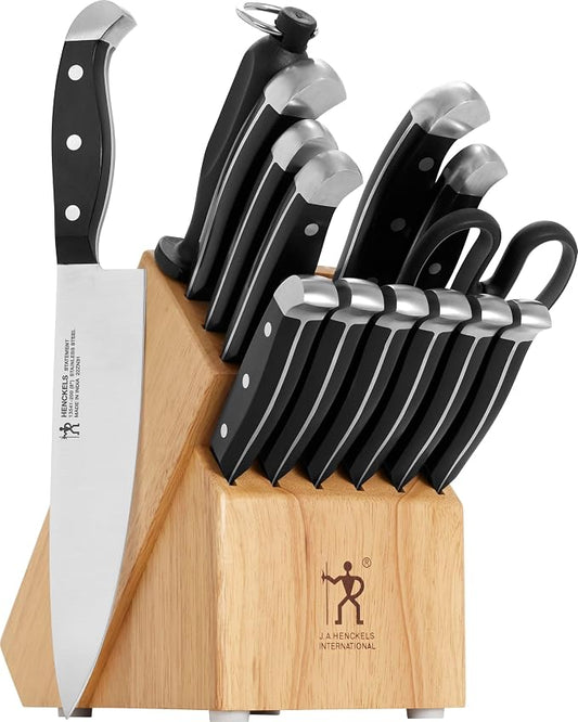 Henckels Statement 15-Pc Knife Block Set, Razor-Sharp, German Engineered | Informed by 100+ Years of Mastery. Dishwasher safe, Comfortable Grip Ideal for Everyday Cooking. High Quality Stainless Steel by Unknown