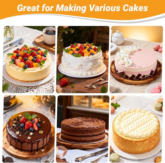 Beasea Round Cake Pans, 3 Pack 10 Inch Nonstick Carbon Steel Round Cake Pan with Removable Bottom, Baking Mold Tin for Cheesecake - Image 6
