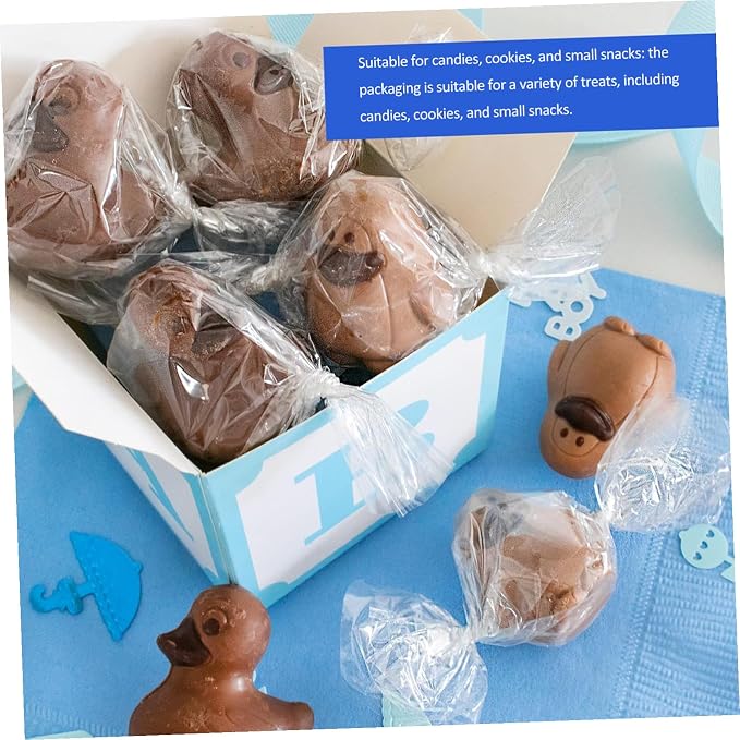 PRETYZOOM 400pcs Cellophane Bags for Baked Goods and Party Treats Decorative Packaging for Cookies Candies and Chocolates for Home Bakery and Events - Image 8