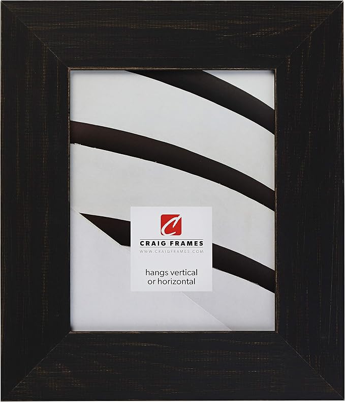 Craig Frames Jasper Wide Picture Frame, 12 x 18 Inch, Country Charcoal Black - Image 5
