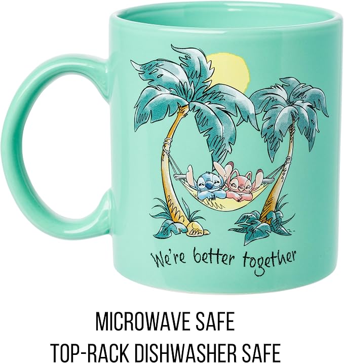 Silver Buffalo Disney Lilo and Stitch Better Together, Ceramic Mug, 20oz | Angel, We're, 0.59 Liters - Image 3