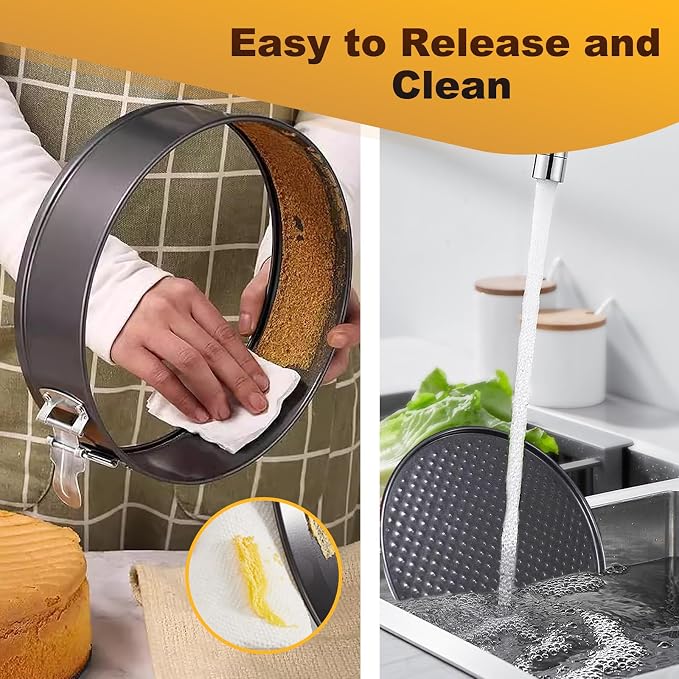 Springform Cake Pan, Cake Pan with 6 Different Size (7,8,9,9.5,10.2,11inch), Cake Molds for Baking with Removable Bottom, Non-Stick Bakeware for Effortless Baking and Easy Release - Image 6