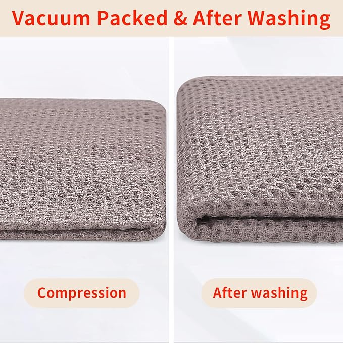 Homaxy 100% Cotton Waffle Weave Kitchen Dish Cloths 8-Pack, Multicolor | 12 x 12 Inches, Ultra Soft Absorbent Dish Towels, Quick Drying Dish Rags with Hanging Loop - Image 7