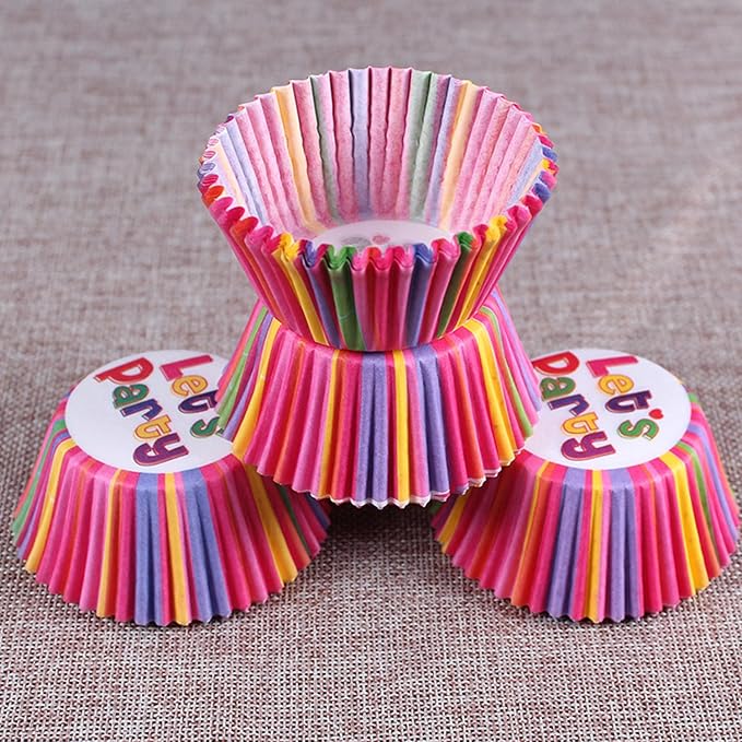 Cupcake Baking Paper Cups Rainbow Combo Disposable Baking Cups | Colorful Muffin Cupcake Liners Set Standard Size, Pack of 400 - Image 5