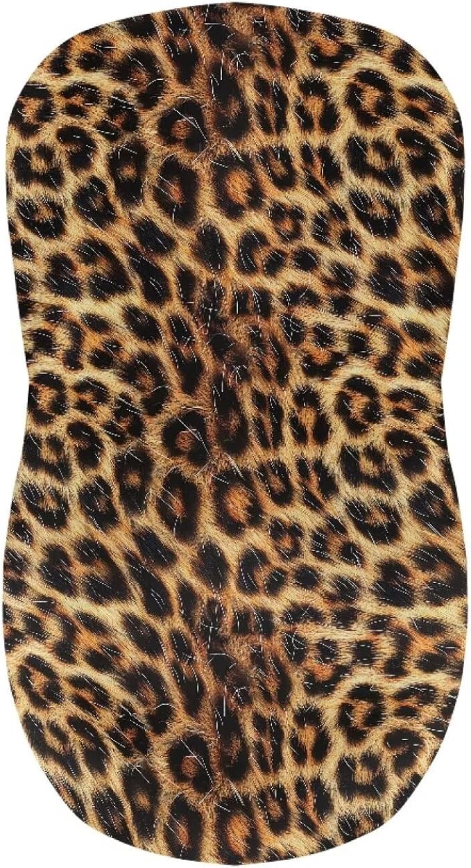 Leopard Pattern Set of 2 Bar Stool Covers, Bar Stool Slipcover Chair Cover with Elastic Bands Soft Washable Dining Chair Slipcovers - Image 4
