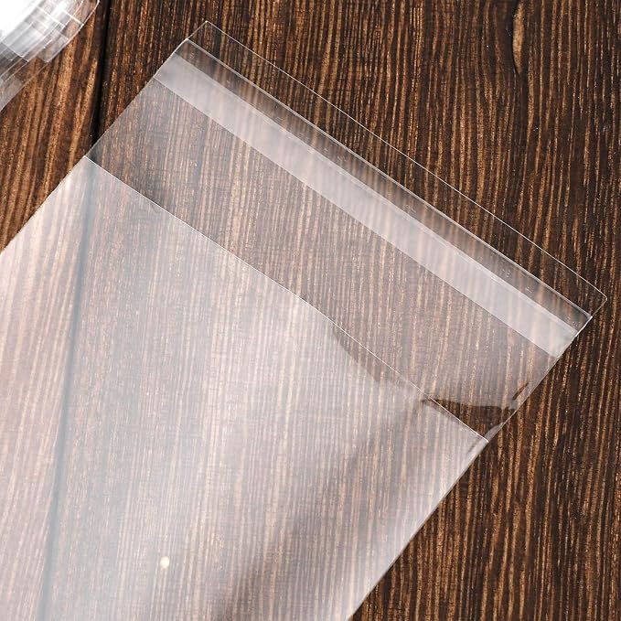 Nobranded 100 pcs Clear 3" x 11" Long Self Seal Cello Cellophane Bags Resealable Poly Bags 2.8 mils for Bakery Cookies Candles Christmas Halloween Party Decorative Pretzel Sticks - Image 5