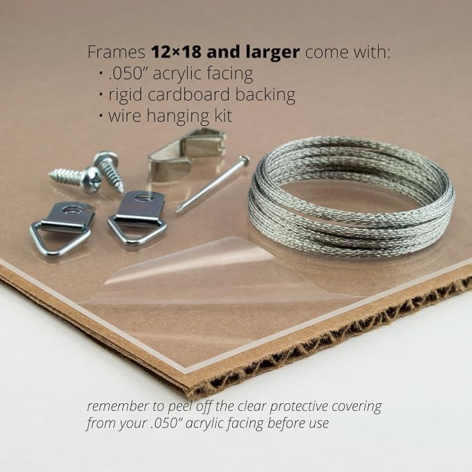Craig Frames 4x7 Light Walnut Brown Picture Frame for Posters and Photos | Displays photos and prints behind clear glass, ready to hang, made in the USA - Image 5