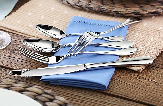 Artaste 56389 Rain 18/10 Stainless Steel Flatware 20-Piece Set, Service for 4