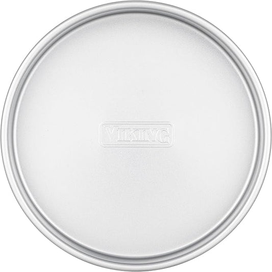 Viking Premium 9-Inch Nonstick Ceramic Round Cake Pan, Made without PFAS, Heavy Gauge Aluminized Steel Baking Pan with Reinforced Iron Frame, Even Heating Bakeware, Oven Safe to 475F, Silver by Unknown