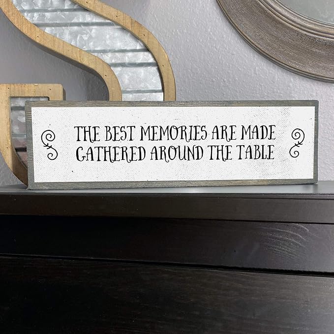 Kitchen Wood Signs (Medium - Wood And Metal, The Best Memories Are Made Gathered Around The Table) - Image 6