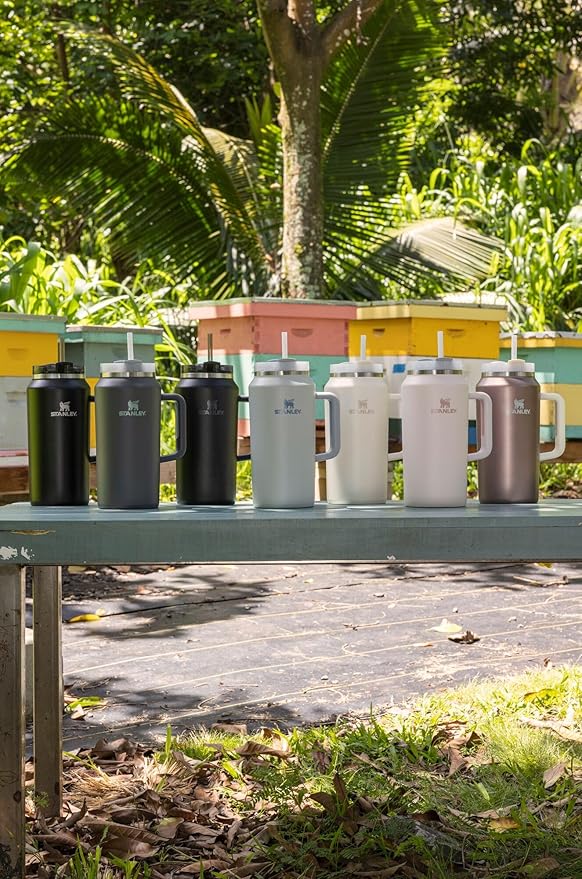 STANLEY Quencher H2.0 Flow State Tumbler, 64 oz, Charcoal | Handle and Straw | 3-Position Lid | Large Capacity for Travel & Sports| Insulated Stainless Steel Cup | BPA-Free - Image 6