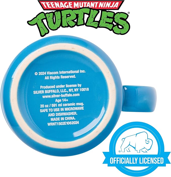 Silver Buffalo Teenage Mutant Ninja Turtles Power, Ceramic Camper Mug, 20oz | TMNT, 0.59 Liters - Image 4