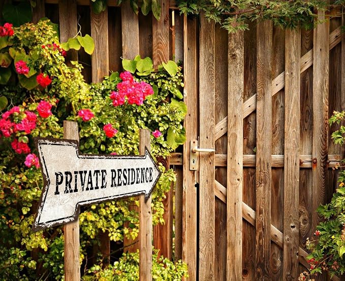 Mukuko Arrow Tin Metal Sign Private Residence, 6" x 18" | Aluminum Metal Plaque, Retro Wall Decor, Outdoor Decor - Image 7