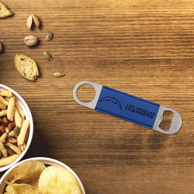 Rico Industries NFL Laser Engraved Bar Blade Faux Leather Laser Engraved Bar Blade - Great Beverage Accessory for Game Day - Image 3