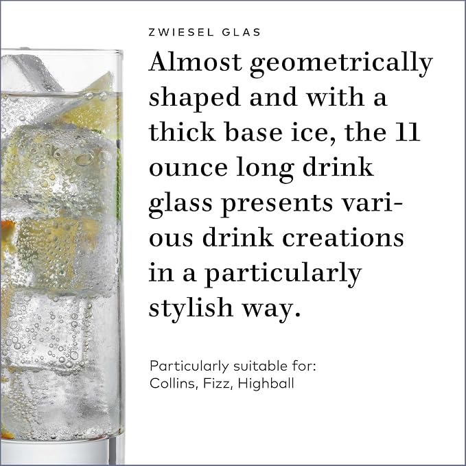ZWIESEL GLAS Paris Long Drink Glass 11 Ounce (Set of 6), Drinking Glasses for Long Drinks, Dishwasher-Safe Tritan Crystal Glasses, Made in Germany - Image 3