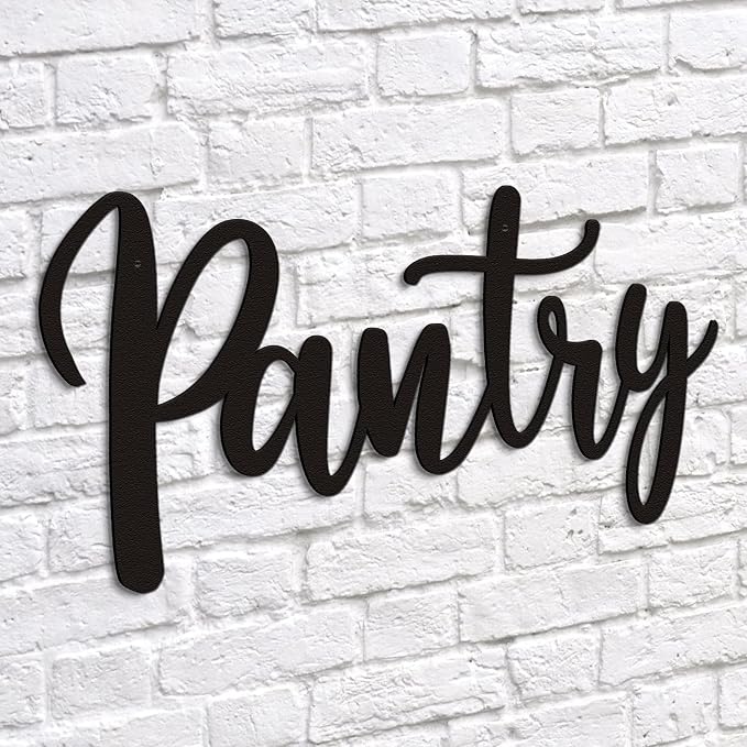 Qmetalart Pantry Sign Pantry Metal Wall Decor for Home Kitchen Restaurant Coffee Shop Store Modern Farmhouse Wall Decor Housewarming Gift by Qmetalart