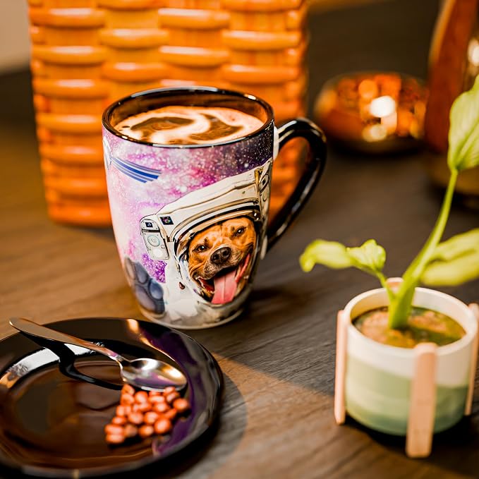 Color Changing Space Dog Coffee Mug 15oz – Astronaut Pitbull & Husky Galaxy Reveal – Funny Heat Sensitive Novelty Dog Mug, Unique Gift for Men, Women, Dog Lovers, Christmas, Birthday, Stocking Stuffer - Image 3