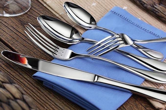 Artaste 56389 Rain 18/10 Stainless Steel Flatware 20-Piece Set, Service for 4