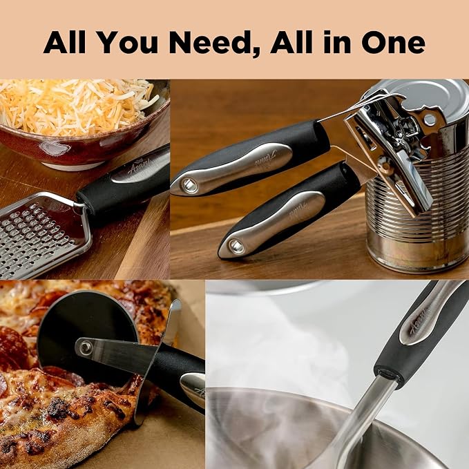 Asani 25-Piece Stainless Steel Kitchen Utensil Set | Non-Stick Cooking Gadgets and Tools Kit | Durable Dishwasher-Safe Cookware Set | Kitchenware Gift Idea, Best New Apartment Essentials - Image 5