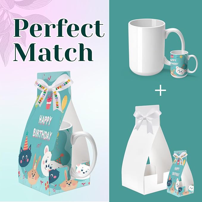 Joyclub 1 Set Sublimation Mugs Blank 15 oz Coffee Mugs Bulk White Ceramic Cups with Handle Tazas Para Sublimar for Coffee Latte Tea Milk Soup DIY Gifts - Image 6