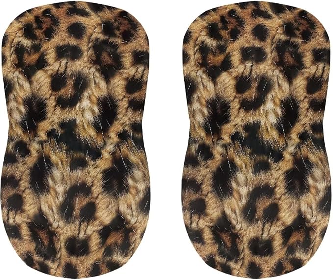 Leopard Bar Stools Set of 2 Bar Stool Slipcovers Non Slip Dining Chair Slipcover Swivel Chair Seat Covers Home Kitchen Furniture Protector - Image 4