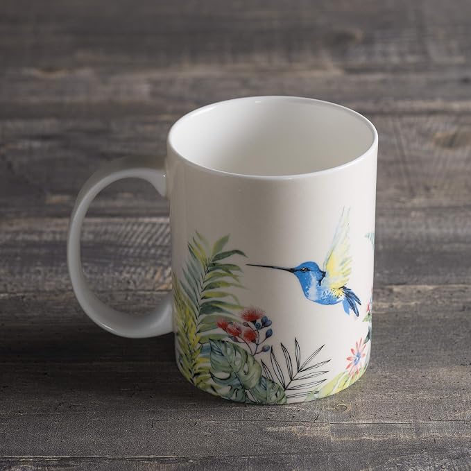 Maison d' Hermine Coffee Mug with Handles Tea Cups (15 Ounce, Pack of 1) | Fine Bone China Coffee Mugs for Hot Beverages Cappuccino Latte Home Restaurant Hotel Spring Summer -Tropiques - Hummingbird - Image 8