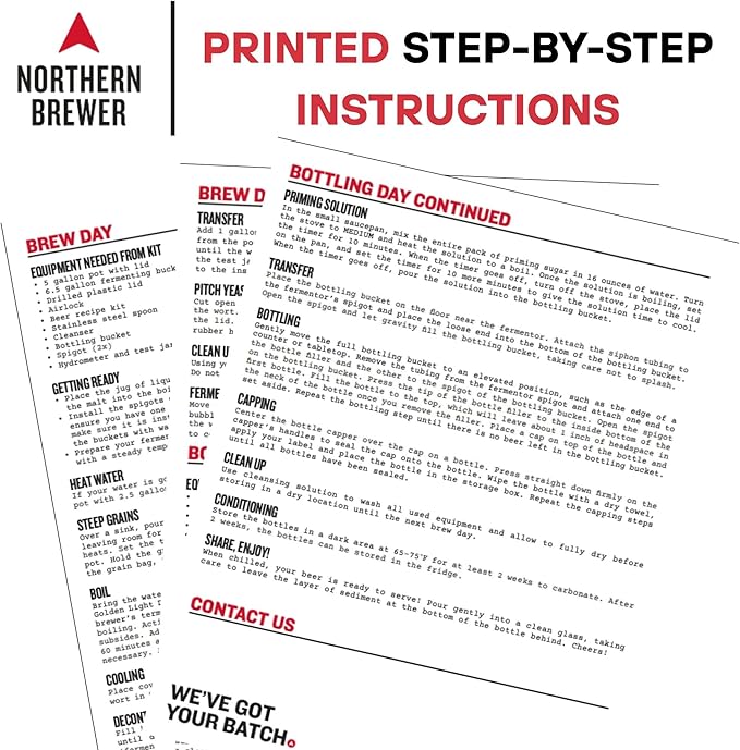 Northern Brewer - Brew. Share. Enjoy. HomeBrewing Starter Set, Equipment and Recipe for 5 Gallon Batches (Hank's Hefeweizen)
