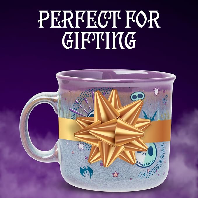 Silver Buffalo Disney Nightmare Before Christmas, Ceramic Camper Mug, 20oz | Jack Skellington, Mystic Opulence, Reactive Glaze, 0.59 Liters - Image 6