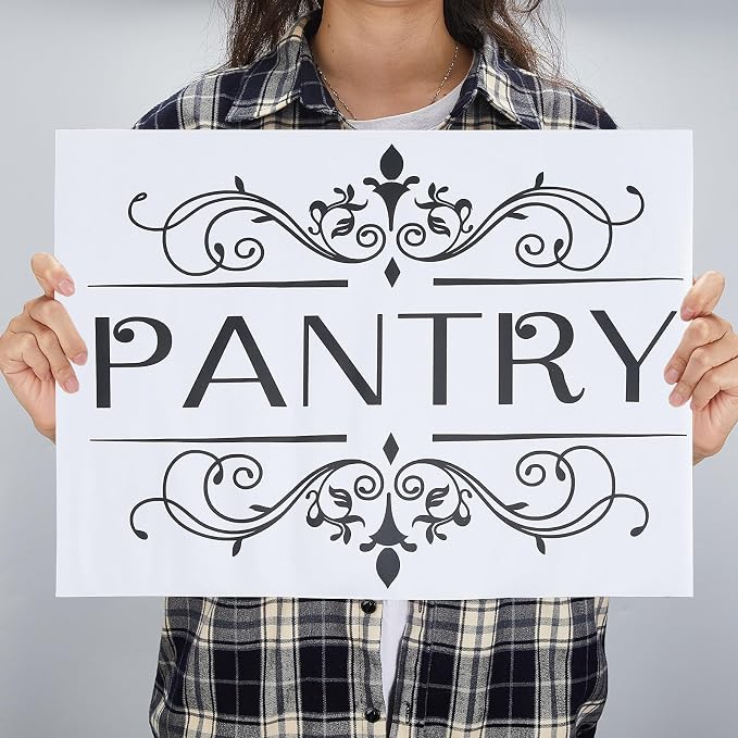 SUPERDANT Pantry Room Door Large Sign Sticker 15.75x12.8in Pantry Room Decals Kitchen Vinyl Lettering Words Wall DIY Art Big Size Quote Decor for Home Kitchen Restaurant Coffee Shop Store Office - Image 5