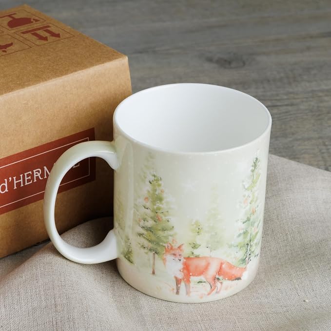 Maison d' Hermine Coffee Mug with Handles Tea Cups (12 Ounce, Pack of 1) | Fine Bone China Coffee Mugs for Hot Beverages Cappuccino Latte Home Restaurant Spring Summer -Winter Morning - Hoge Veluwe - Image 8