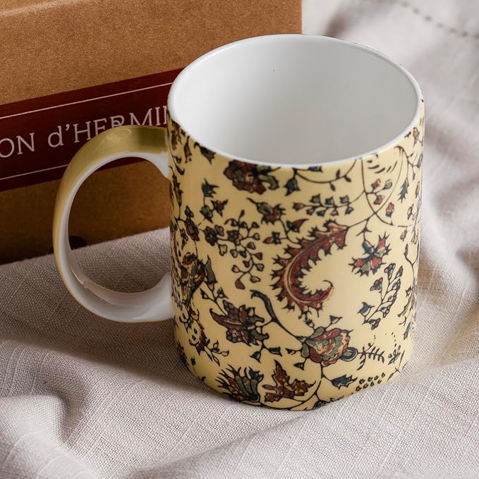 Maison d' Hermine Coffee Mug with Handles Tea Cups (15 Ounce, Pack of 2) | Fine Bone China Coffee Mugs for Hot Beverages Cappuccino Latte Home Restaurant Hotel Spring Summer -Lakshmi - Image 7