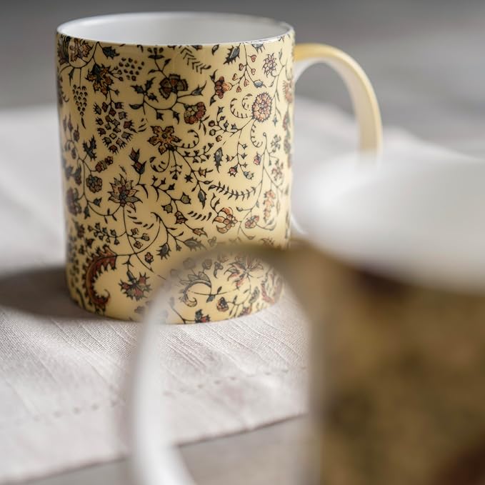 Maison d' Hermine Coffee Mug with Handles Tea Cups (15 Ounce, Pack of 2) | Fine Bone China Coffee Mugs for Hot Beverages Cappuccino Latte Home Restaurant Hotel Spring Summer -Lakshmi - Image 8