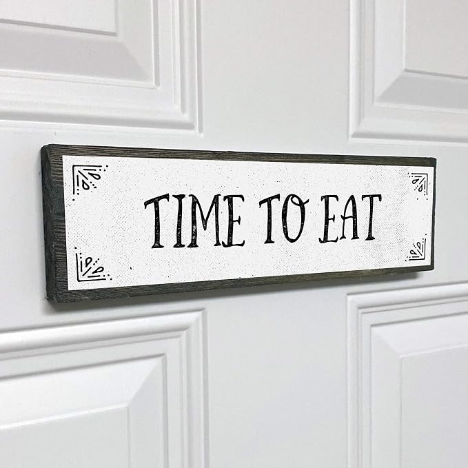 Kitchen Wood Signs (Medium - Wood And Metal, Time To Eat) - Image 8