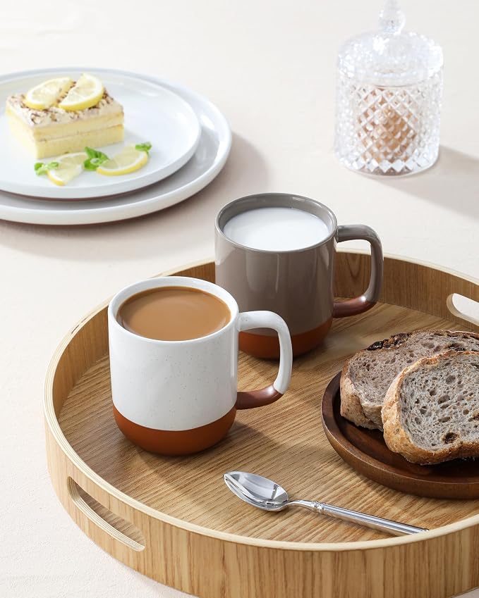 MALACASA Ceramic Coffee Mugs Set of 4, 11oz Coffee Cups, Modern Farmhouse Mugs for Coffee, Latte, Tea, Hot Chocolate, Cappuccino, Milk, Microwave & Dishwasher Safe, Multicolor, Series TARA - Image 7