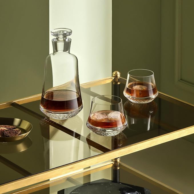 NUDE Whiskey Glasses Set of 4 SOF – 8.5 oz Premium Lead-Free Crystal Old Fashioned Rocks Glasses for Whisky, Scotch & Bourbon – Heavy Base, Dishwasher Safe, Luxury Gift Boxed Set Barware - Image 5