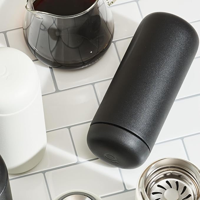 Fellow Carter Move Ceramic Lined Travel Coffee Mug 16 oz - Leak-Proof Lid | No Metallic Taste, Dishwasher Safe, Hot 12Hr Cold 24Hr, Stainless Steel Tumbler, BPA-Free, Fits Cup Holders, Matte Black - Image 2