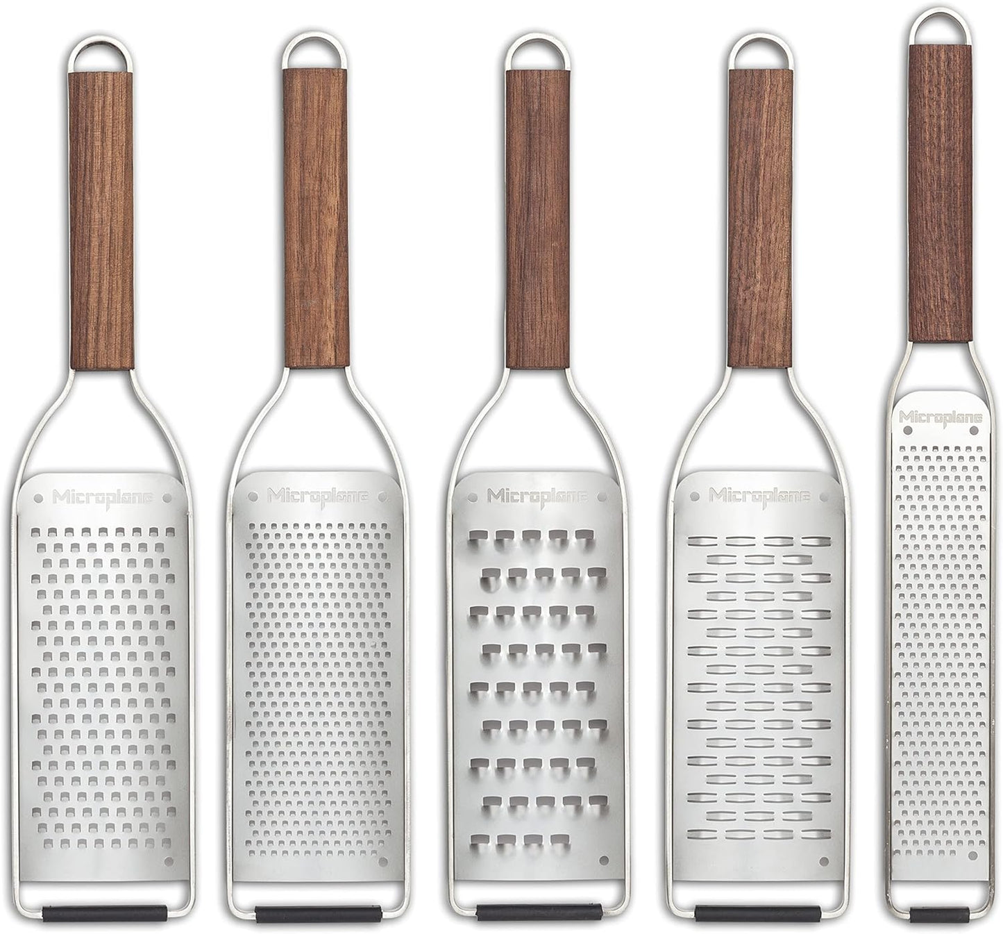 Microplane Master Series Wood Handle Stainless Steel Zester Grater