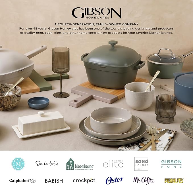 Gibson Elite Soho Lounge 16-Piece Reactive Glaze Dinnerware Set – Teal and Black Tutone Stoneware Plates and Bowls - Image 2