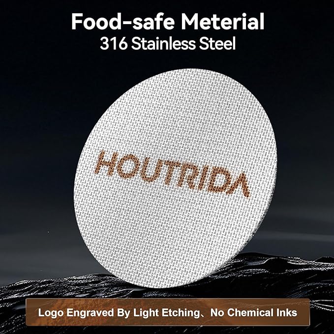 53.5mm Puck Screen 3 Pack, Reusable Espresso Screen 316 Stainless Steel, 1.7mm Thickness Portafilter Mesh 150μm Metal for Espresso 51mm Portafilter Filter Basket
