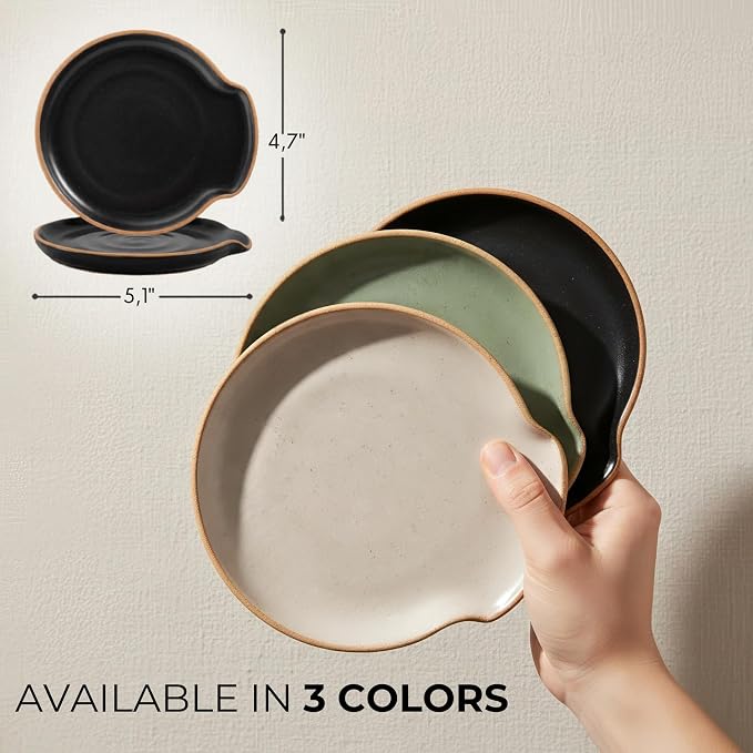Beautiful Ceramic Spoon Rest for Stove Top - Perfectly Sized Spoon Holder for Your Kitchen Countertop - Easy to Clean and Dishwasher Safe, Perfect Addition to Any Kitchen Counter for Everyday Cooking - Image 3