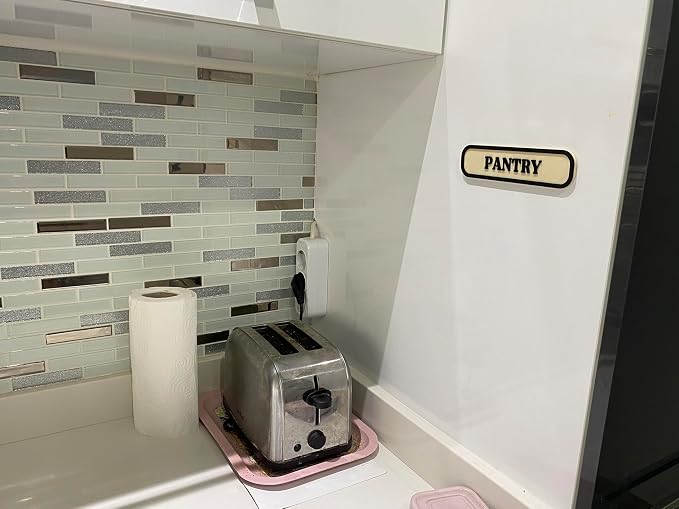 Pantry Sign with Mount – Easy Install Kitchen Decor, 3D Printed PLA Pantry Wall Art, Double-Sided Tape Mount, Rustic Style Pantry Label - Image 5
