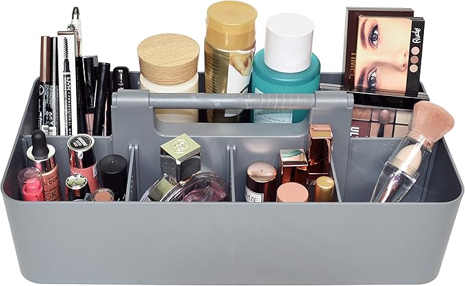 -Large Carry Caddy Bin Basket Portable Office Desk Storage DIY- MADE IN USA (Orion Gray)